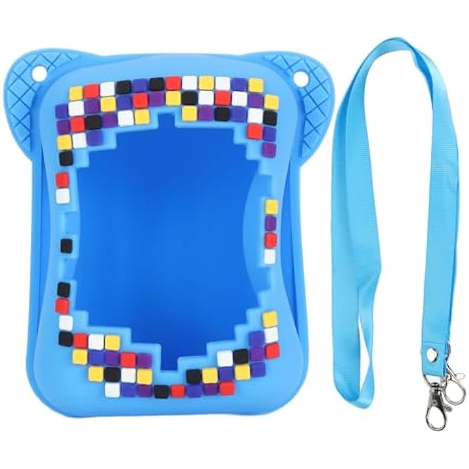 rayihni SILICONE CASE FOR BITZEE INTERACTIVE TOY DIGITAL PETS AND CASE,PROTECTIVE COVER LAP FOR BITZEE VIRTUAL ELECTRONIC PET KIDS TOYS, WITH LANYARD (BLUE) - Image 2